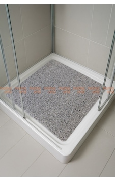 Banyo Paspası Duşa Kabin Paspası Su Sıçratmaz Paspas Kaydırmaz Paspas 50x50 Cm Gri
