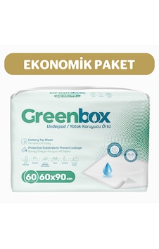Greenbox 60x90 Yatak Koruyucu Örtü 30'lu 2 Paket 60 Adet Greenbox 60x90 Yatak Koruyucu Örtü 30'lu 2 Paket 60 Adet