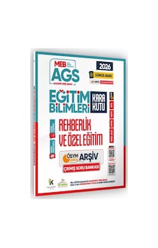 2026 Meb AGS Eğitim Bilimlerinin Kara Kutusu Rehberlik-özel Öğretim ÖSYM Çıkmış Soru Bankası Çözümlü