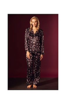 Laperissa Kadın Saten Çiçek Desenli Pijama Takımı, Şık Ve Rahat 2 Li Set Kahverengi Laperissa Kadın Saten Çiçek Desenli Pijama Takımı, Şık Ve Rahat 2 Li Set Kahverengi
