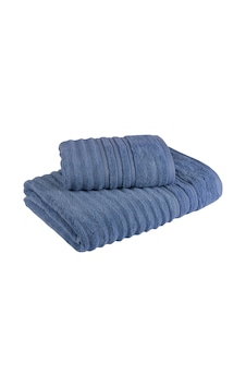 Fialka Long Twist Dalgalı Havlu 2'li Lacivert 50x90