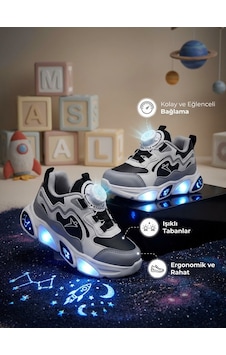 Cool Kids Erkek Bebek Işıklı İlk Adım Kışlık Mekanizmalı Bağcık Kaydırmaz Hafif Eva Taban Ortopedik Rahat Cilt Deri Spor Ayakkabı Gri Cool Kids Erkek Bebek Işıklı İlk Adım Kışlık Mekanizmalı Bağcık Kaydırmaz Hafif Eva Taban Ortopedik Rahat Cilt Deri Spor Ayakkabı Gri