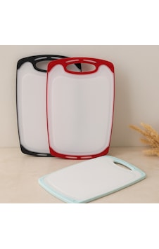 40x24 Cm Plastik Kesim Panosu - Kaymaz Silikon Kenarlı, 10 Mm Renkli