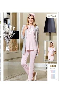 Flz 31-296 Hamilelohusa Yaz Yeni Sezon Kedili Spor 3 Lü Pijama Sa Gri-pembe Flz 31-296 Hamilelohusa Yaz Yeni Sezon Kedili Spor 3 Lü Pijama Sa Gri-pembe