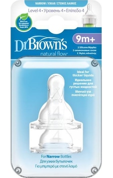 Dr. Brown's Dar Ağız 4.Evre 2'li Silikon Biberon Emziği Dr. Brown's Dar Ağız 4.Evre 2'li Silikon Biberon Emziği