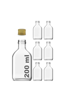 Afracam 200 Cc Kapaklı Cold Brew Şişesi 200 Ml Yassı Soğuk Kahve Cam Şişe 6 Adet Altın/gold Metal Sku: Zeus8690010159151 0