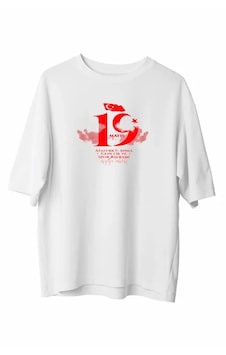 Modi 19 Mayıs Atatürk Temalı Gençlik Ve Spor Bayramı Bisiklet Yaka T-shirt - Beyaz Açık Beyaz Modi 19 Mayıs Atatürk Temalı Gençlik Ve Spor Bayramı Bisiklet Yaka T-shirt - Beyaz Açık Beyaz