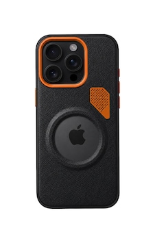 Apple iPhone 16 Pro Max Uyumlu Metal Tuşlu Magsafe Soğutma Izgaralı Vegan Deri Kılıf Ram Serisi Siyah Apple iPhone 16 Pro Max Uyumlu Metal Tuşlu Magsafe Soğutma Izgaralı Vegan Deri Kılıf Ram Serisi Siyah