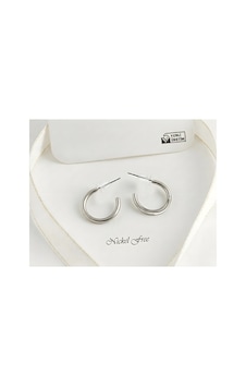 Gümüş Renk Ezme Halka Küpe Minimal Metal Tasarım , Şık Ve Günlük Kullanıma Uygun Aksesuar Gümüş Gümüş Renk Ezme Halka Küpe Minimal Metal Tasarım , Şık Ve Günlük Kullanıma Uygun Aksesuar Gümüş
