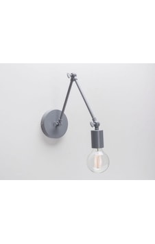 Riolight Retro,vintage,modern Gri Üç Mafsallı 1xe27 Duylu Metal Duvar Aplik Gri
