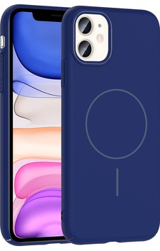 Apple Uyumlu iPhone 11 Kılıf M-safe Şarj Özellikli Zore Ruby Sert Kapak Lacivert Apple Uyumlu iPhone 11 Kılıf M-safe Şarj Özellikli Zore Ruby Sert Kapak Lacivert