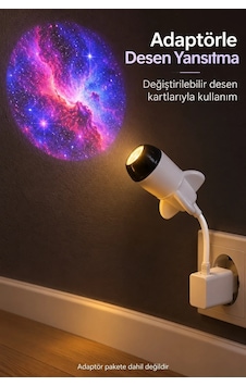Ers Usb Projeksiyon Lambası Ay Ve Gezegen Desenli Ers Usb Projeksiyon Lambası Ay Ve Gezegen Desenli