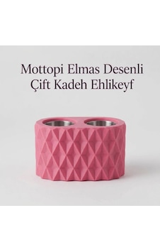 Mottopi Ehlikeyf Pembe Elmas Desenli,2 Kadeh Yuvalı,metal İç Hazneli,termojelli Soğutucu-pembe Mottopi Ehlikeyf Pembe Elmas Desenli,2 Kadeh Yuvalı,metal İç Hazneli,termojelli Soğutucu-pembe