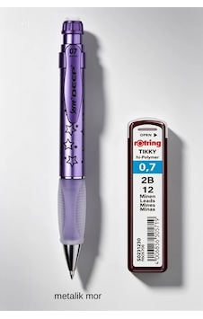 0.7 Mm Serve Deep Uçlu Kalem + 0.7 Rotring Uç Seti Mor 0.7 Mm Serve Deep Uçlu Kalem + 0.7 Rotring Uç Seti Mor