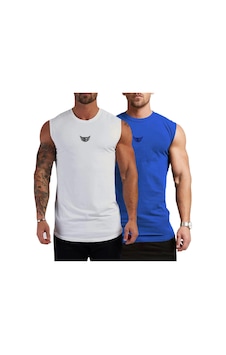 Genius Store Nem Emici Hızlı Kuruma Teknik Performans Sporcu Erkek T-Shirt Beyaz - Mavi Genius Store Nem Emici Hızlı Kuruma Teknik Performans Sporcu Erkek T-Shirt Beyaz - Mavi
