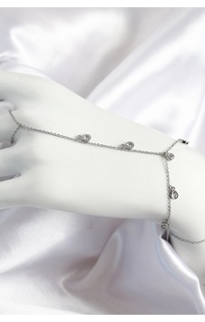 Pirinç Zirkon Taşlı Sallantılı Damla Model Gümüş Renk Kadın Şahmeran 5886 Çok Renkli