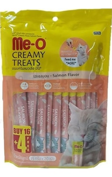 Me-O Kremalı Somon Balıklı Kedi Ödülü 20 x 15 G Me-O Kremalı Somon Balıklı Kedi Ödülü 20 x 15 G