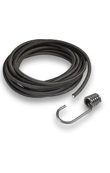 Çadır Branda Gergi Lastiği Siyah İp 20 Mt+ 10 Adet Metal Kanca Çadır Branda Gergi Lastiği Siyah İp 20 Mt+ 10 Adet Metal Kanca