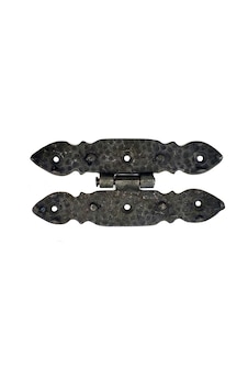 Antika Tarz Dekoratif Pirinç Düğmeli Menteşe - 142x69 Mm, Oksit Antika Tarz Dekoratif Pirinç Düğmeli Menteşe - 142x69 Mm, Oksit