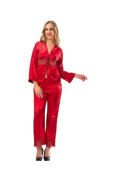 Sistina Bayan Kırmızı Saten Pijama Takımı - 1601 Kırmızı Sistina Bayan Kırmızı Saten Pijama Takımı - 1601 Kırmızı