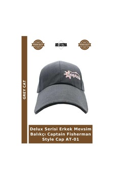 Grey Cat Delux Serisi Erkek Mevsim Balıkçı Captain Fisherman Style Cap At-01 Çok Renkli