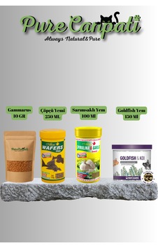 Purecanpati Goldfish Koi+wafers+gammarus Ve Sarımsaklı Yem Seti Purecanpati Goldfish Koi+wafers+gammarus Ve Sarımsaklı Yem Seti