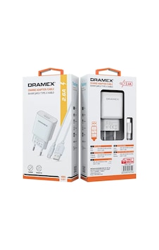 Dramex D26T 2.6A Type-C Şarj Cihazı Beyaz Dramex D26T 2.6A Type-C Şarj Cihazı Beyaz