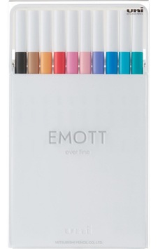 Uni Fıneliner Emott 0.4 Pastel Renkler 10'lu Pem-sy/10c.02
