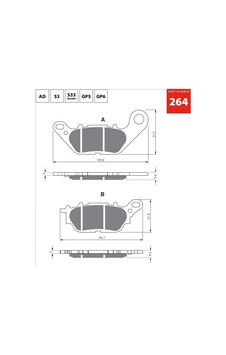 Gold Ad 264 Fren Balata Sinter Metal