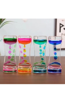 Dekoratif Sulu Kum Saati - 14x6 Cm Sıvı Jel Hareketli Masaüstü Aksesuarı Dekoratif Sulu Kum Saati - 14x6 Cm Sıvı Jel Hareketli Masaüstü Aksesuarı