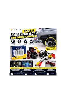 Poınt Onp819 Kare Dar Açılı Led Li Geri Görüş Kamerası Araç Park Kamerası Rca Bağlantılı - 926988736
