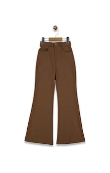 Baglan Kız Çocuk İspanyol Lastikli 5 Cep Pantolon Bgl-st05212 Camel