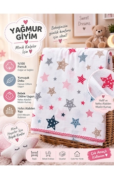Yağmur Giyim Berço Desenli Müslin %100 Pamuk Bebek Battaniyesi 80 90 Ölçülerinde 0-12 Ay 875/1 Pembe Yağmur Giyim Berço Desenli Müslin %100 Pamuk Bebek Battaniyesi 80 90 Ölçülerinde 0-12 Ay 875/1 Pembe