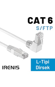 Irenıs Cat6 S/ftp Dirsek Kablo, Beyaz 50 CM Irenıs Cat6 S/ftp Dirsek Kablo, Beyaz 50 CM
