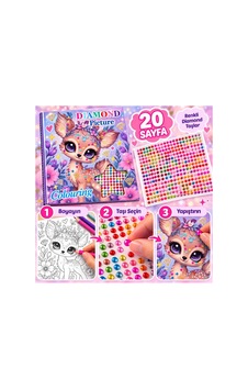 Sevimli Ceylan Temalı Taş Yapıştırmalı Boyama Kitabı - 20 Sayfa Renkli Diamond Taşlı Etkinlik Kitabı Sevimli Ceylan Temalı Taş Yapıştırmalı Boyama Kitabı - 20 Sayfa Renkli Diamond Taşlı Etkinlik Kitabı