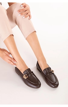 Gondol Kadın Siyah Hakiki Deri Loafer Ayakkabı Hl.33202 Kahverengi Gondol Kadın Siyah Hakiki Deri Loafer Ayakkabı Hl.33202 Kahverengi