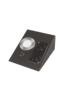 Cata Ct-5110b Ledli Üçgen Spot Siyah Kasa Çift Prizli Beyaz Siyah