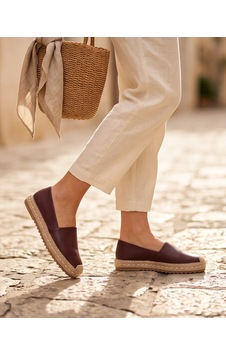 Futsishoes Lucıa Bordo Hakiki Floter Deri Dikiş Detaylı Kadın Espadril Futsishoes Lucıa Bordo Hakiki Floter Deri Dikiş Detaylı Kadın Espadril