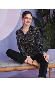 Miss Klein Kadın Büyük Beden Gömlek Yaka Pamuklu Likralı Uzun Kol Pijama Takımı 1140 - 1 Adet Siyah Miss Klein Kadın Büyük Beden Gömlek Yaka Pamuklu Likralı Uzun Kol Pijama Takımı 1140 - 1 Adet Siyah