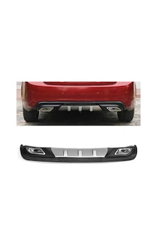 Chevrolet Cruze 2009-2014 Uyumlu Abs Plastik Arka Tampon Difüzör Siyah Gri Chevrolet Cruze 2009-2014 Uyumlu Abs Plastik Arka Tampon Difüzör Siyah Gri