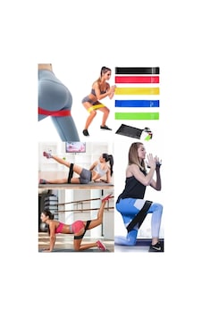 5 Li Set Aerobik Bandı Fitness Egzersiz Plates Direnç Lastiği Kas Germe Ve Jimnastik Seti Çok Renkli 5 Li Set Aerobik Bandı Fitness Egzersiz Plates Direnç Lastiği Kas Germe Ve Jimnastik Seti Çok Renkli