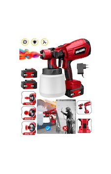 Dragro DRG-BYA999 999 Vf Kırmızı 20 Ah Çift Akülü Boya Tabancası Dragro DRG-BYA999 999 Vf Kırmızı 20 Ah Çift Akülü Boya Tabancası