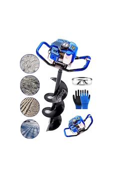 Dragro DRG-h1721 Mavi Toprak Burgu Makinası 150 MM Delme Ucu H1721 9.9 Motor Gücü