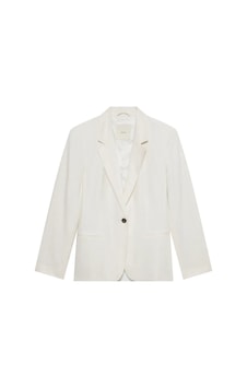 Calvin Klein Lınen Blend Blazer, Yas Krem Kadın Ceket Calvin Klein Lınen Blend Blazer, Yas Krem Kadın Ceket