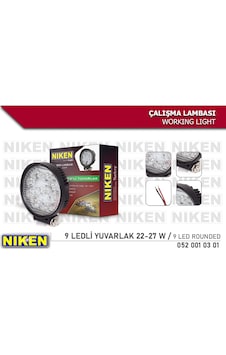 NIKEN ÇALIŞMA LAMBASI 9 LEDLİ YUVARLAK