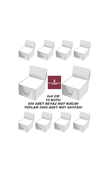8x8 Cm Küp Not 500 Sayfa X 10 Paket Toplam 5000 Sayfa 8x8 Cm Küp Not 500 Sayfa X 10 Paket Toplam 5000 Sayfa