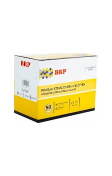 Brp Pudralı Steril Cerrahi Eldiven No:8.5 Çiftli Steril 50 Paket Brp Pudralı Steril Cerrahi Eldiven No:8.5 Çiftli Steril 50 Paket