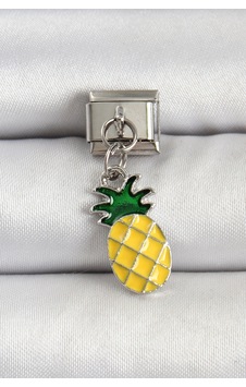 Gümüş Renk Ananas Figürlü Nomination Charm 316l Çelik Çok Renkli Gümüş Renk Ananas Figürlü Nomination Charm 316l Çelik Çok Renkli