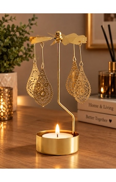 Altın Renkli Dekoratif Döner Tealight Mumluk Mandala Desenli Sallanan Süs Metal Şamdan Gold Altın Renkli Dekoratif Döner Tealight Mumluk Mandala Desenli Sallanan Süs Metal Şamdan Gold