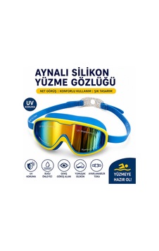 Aynalı Yüzme Gözlüğü Silikon Uv Korumalı Önleyici Şık Tasarım Ayarlanabilir Yapı Mavi Aynalı Yüzme Gözlüğü Silikon Uv Korumalı Önleyici Şık Tasarım Ayarlanabilir Yapı Mavi